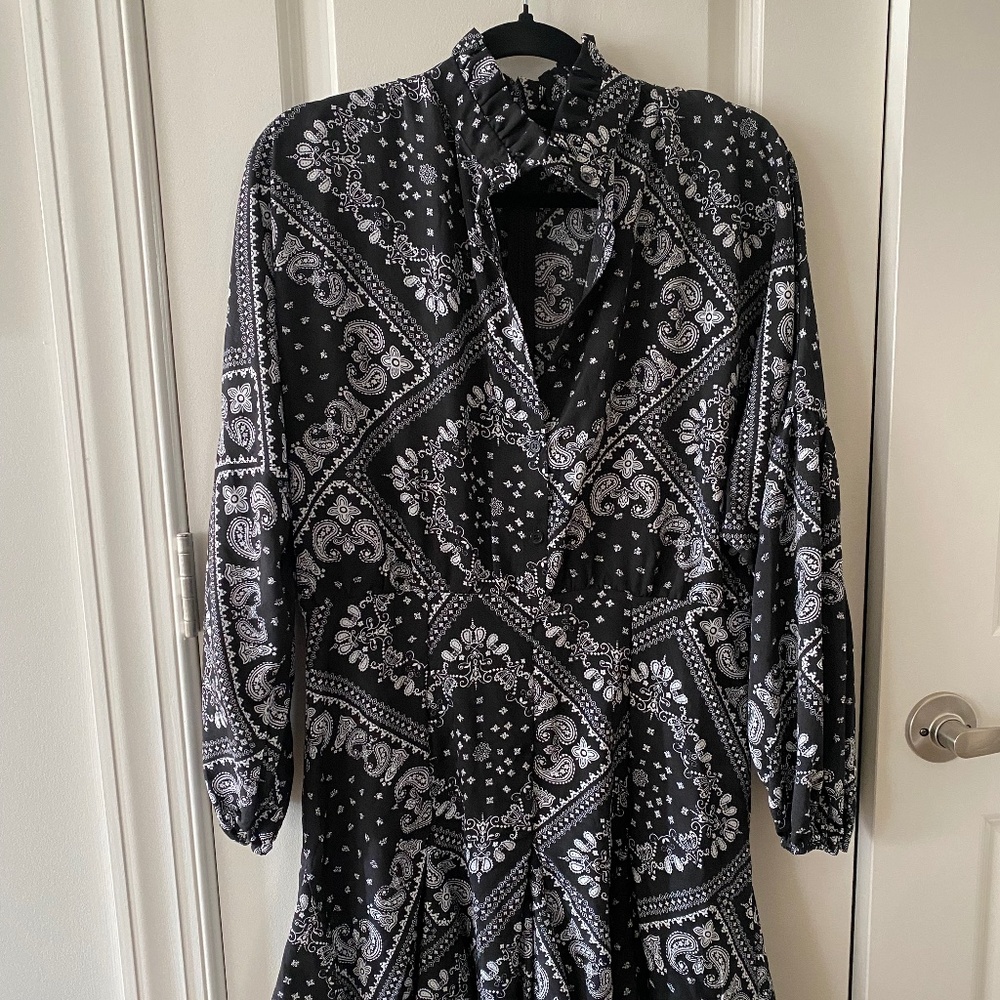 Paisly fit and flare dress